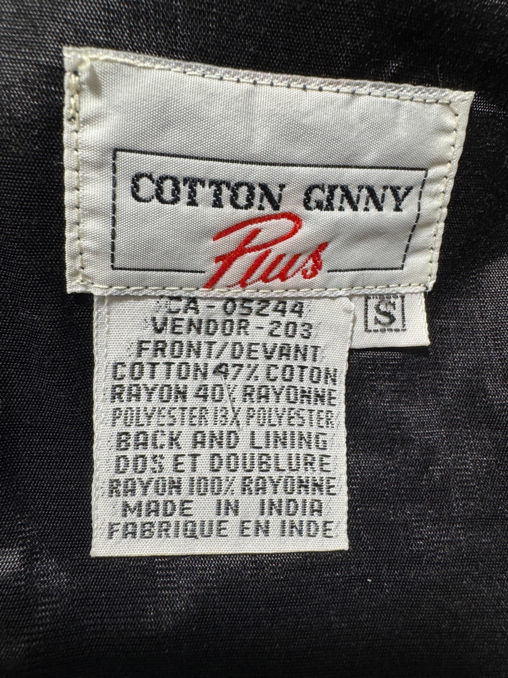 Vintage 1990s Cotton Ginny Tapestry Vest Size 1x - Picture 8 of 11